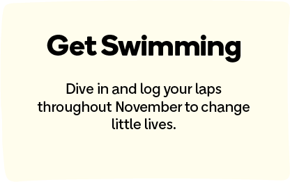 Get swimming and log your laps throughout November for Swim for Sick Kids